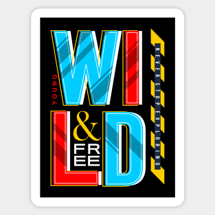 Wild N Free Typo Sticker